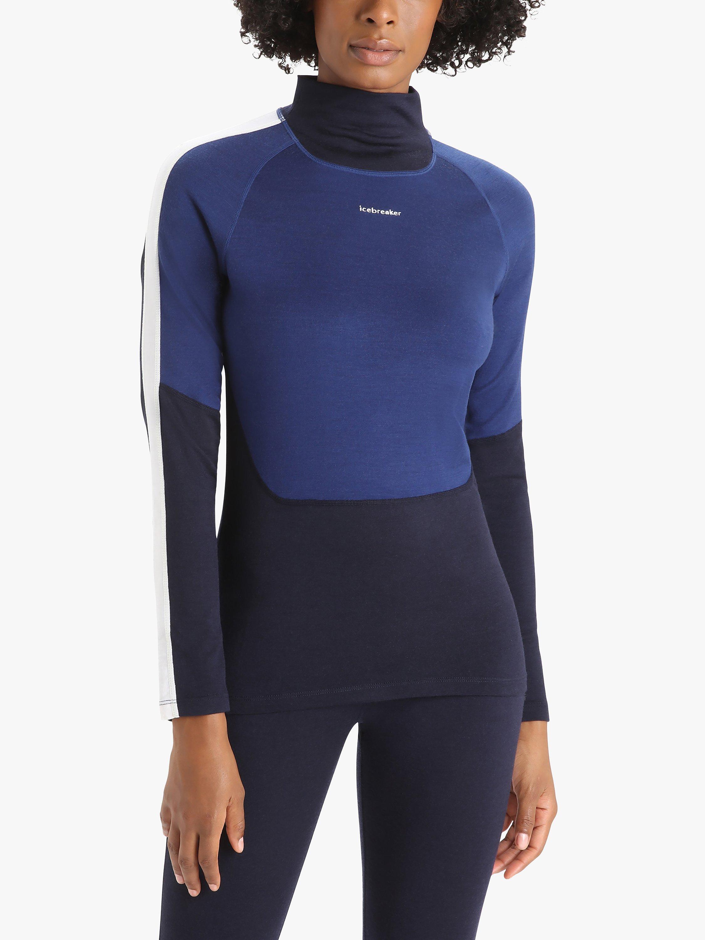 Icebreaker 200 Sonebula Long Sleeve High Neck Base Layer Top, Black