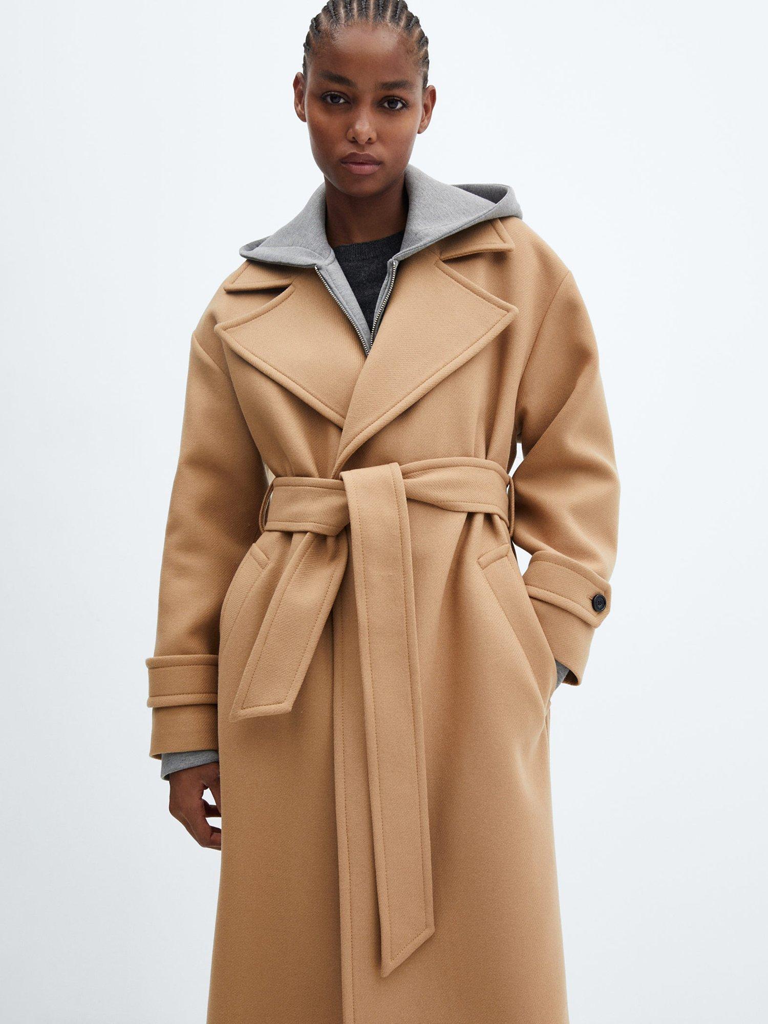 Double breasted belted coat best sale