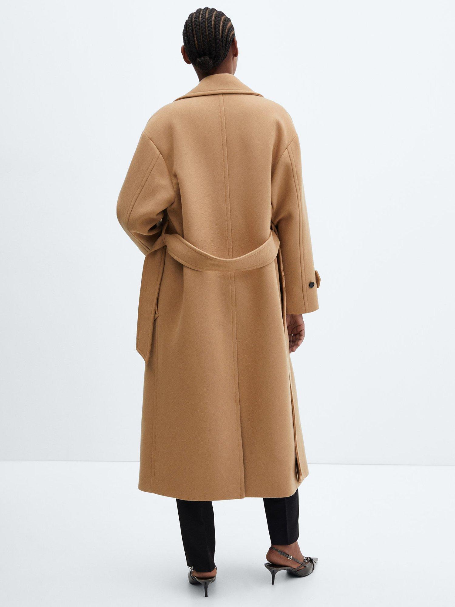 Mango camel wool coat hotsell