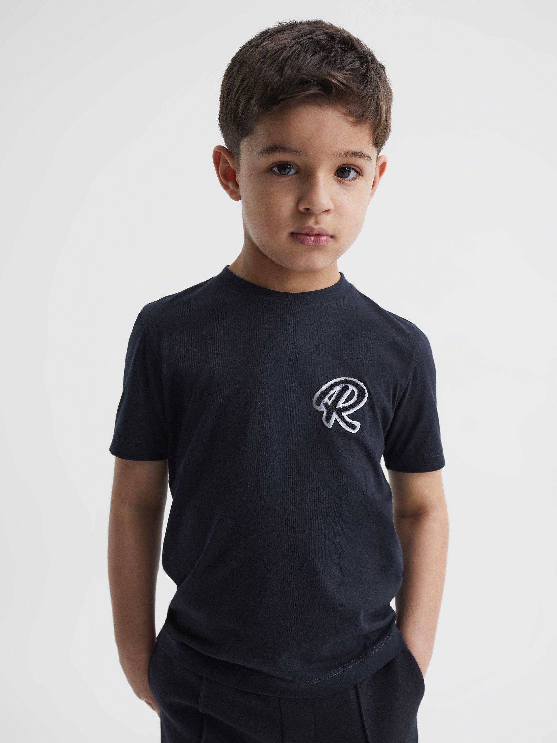 Reiss Kids' Jude Cotton T-Shirt, Navy