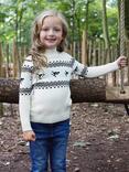 The Little Tailor Kids' Ski Design Slim Fit Jumper, Cream