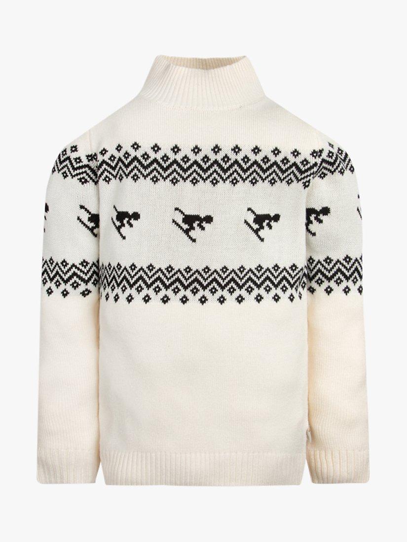 Product image 2 of 4, which shows The Little Tailor Kids' Ski Design Slim Fit Jumper, Cream, 2-3 years