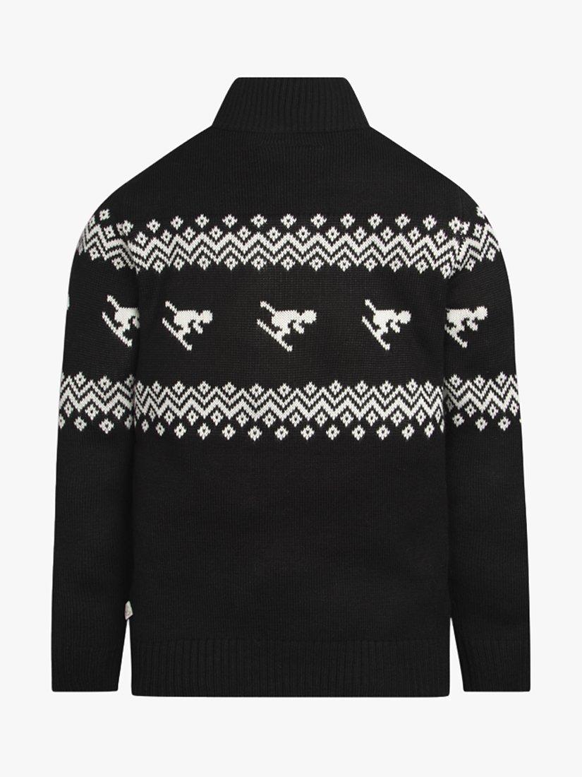 Product image 5 of 6, which shows The Little Tailor Kids' Ski Design Slim Fit Jumper, Black, 2-3 years