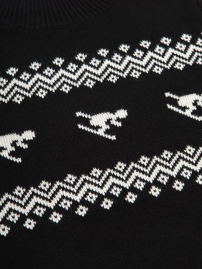 Product image 6 of 6, which shows The Little Tailor Kids' Ski Design Slim Fit Jumper, Black, 2-3 years
