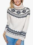 The Little Tailor Snowflake Fair Isle Chunky Funnel Neck Jumper