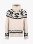 The Little Tailor Snowflake Fair Isle Chunky Funnel Neck Jumper