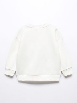 Mango Baby Awesome Season Sweatshirt, Natural White - view 2, Natural White