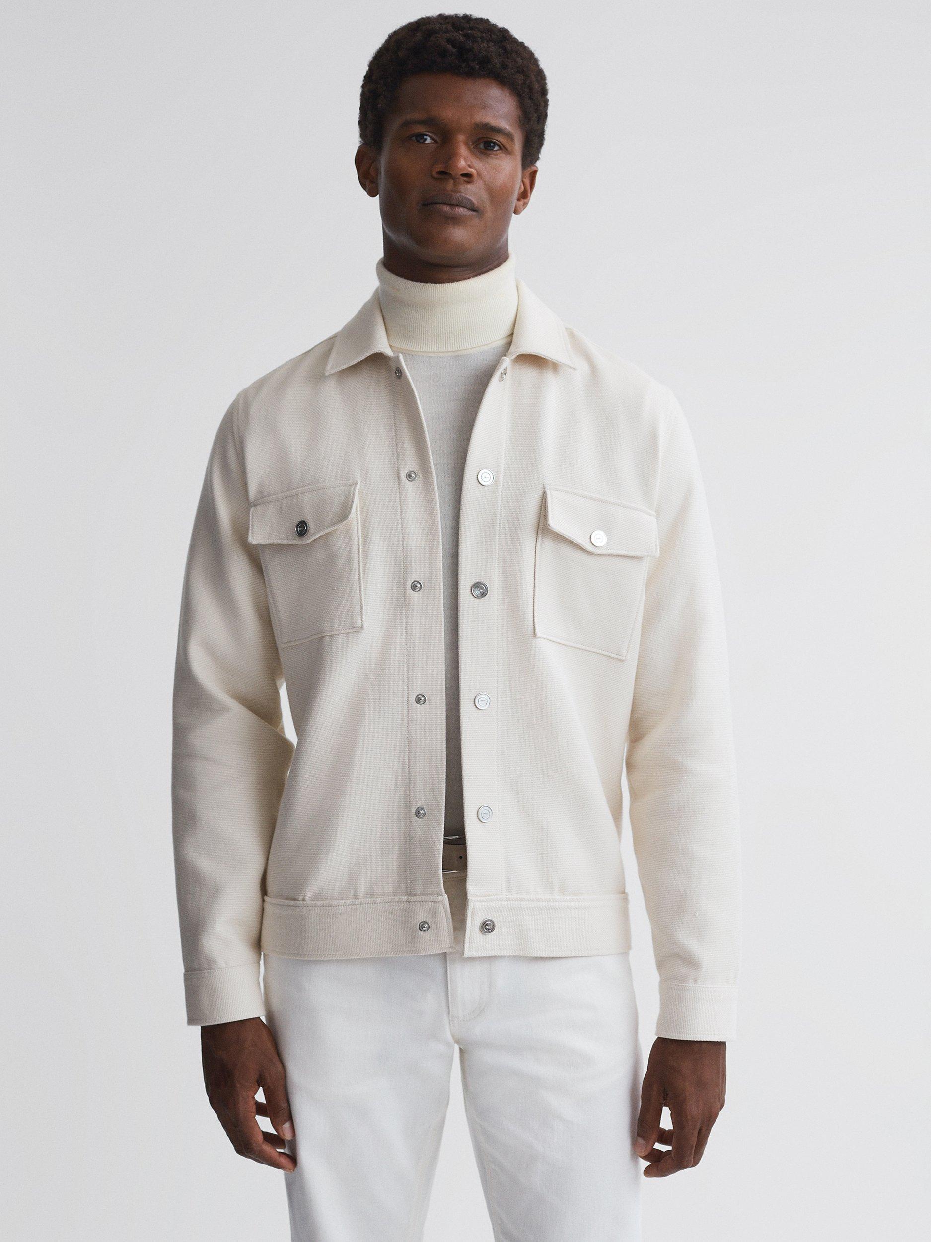 Reiss Chez Overshirt, Ecru