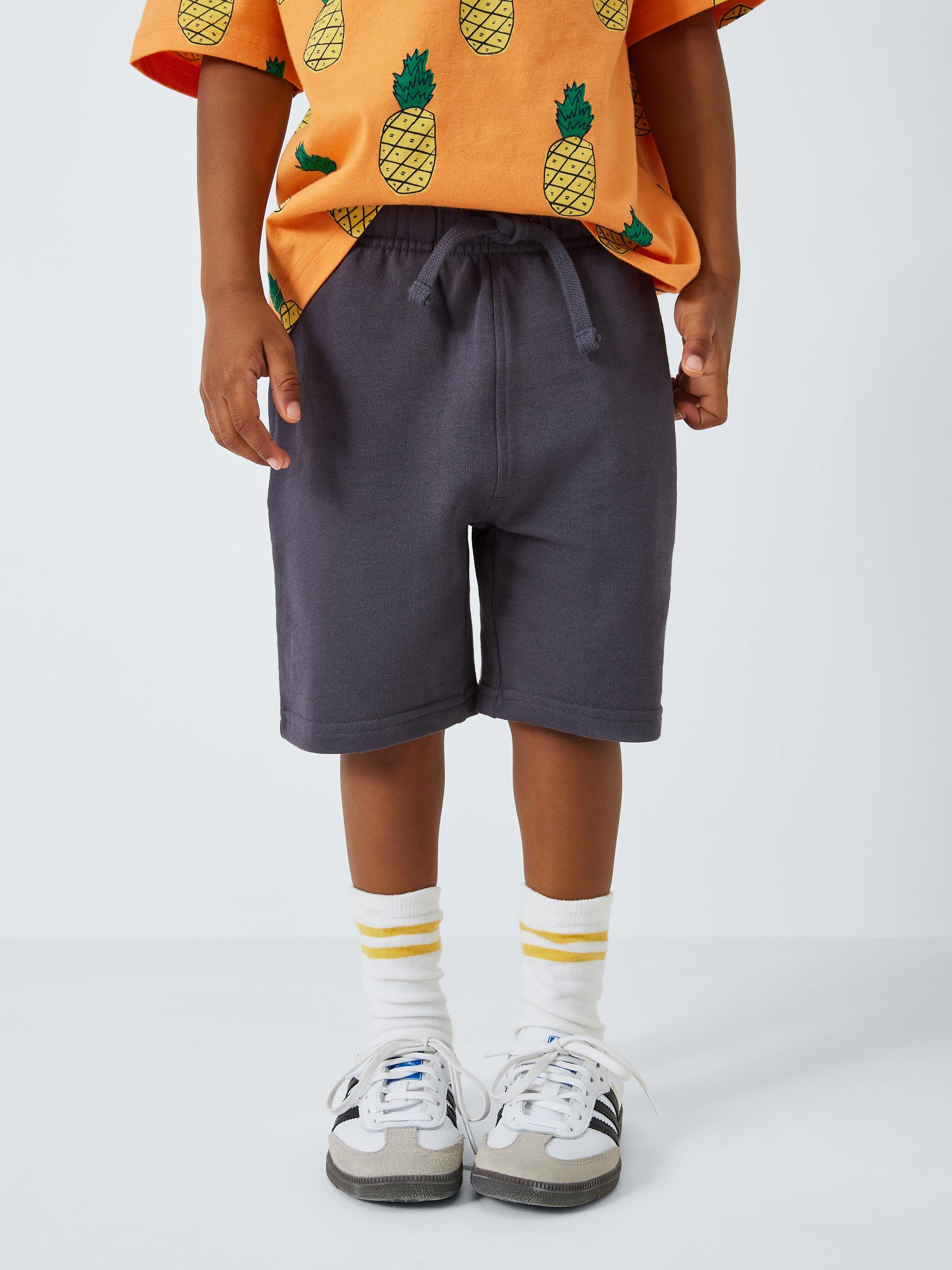 John Lewis ANYDAY Kids' Jersey Cotton Shorts, Nine Iron, 4 years