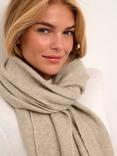 KAFFE Hannah Light Knit Long Scarf, Sand Dollar