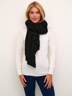 KAFFE Hannah Light Knit Long Scarf, Black Deep