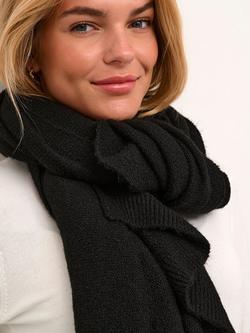 KAFFE Hannah Light Knit Long Scarf - view 2, Black Deep