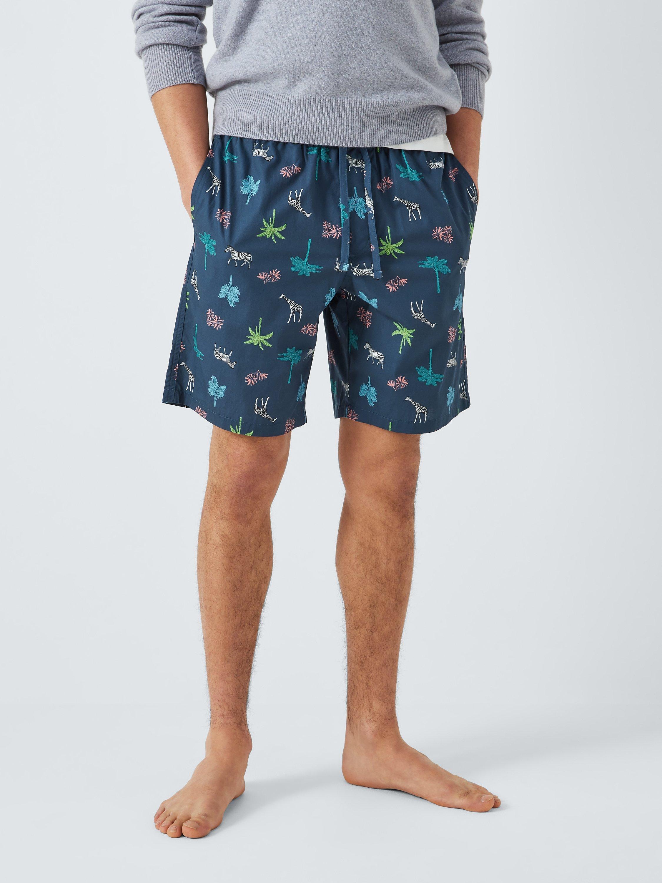 John Lewis Organic Cotton Woven Lounge Shorts, Multi
