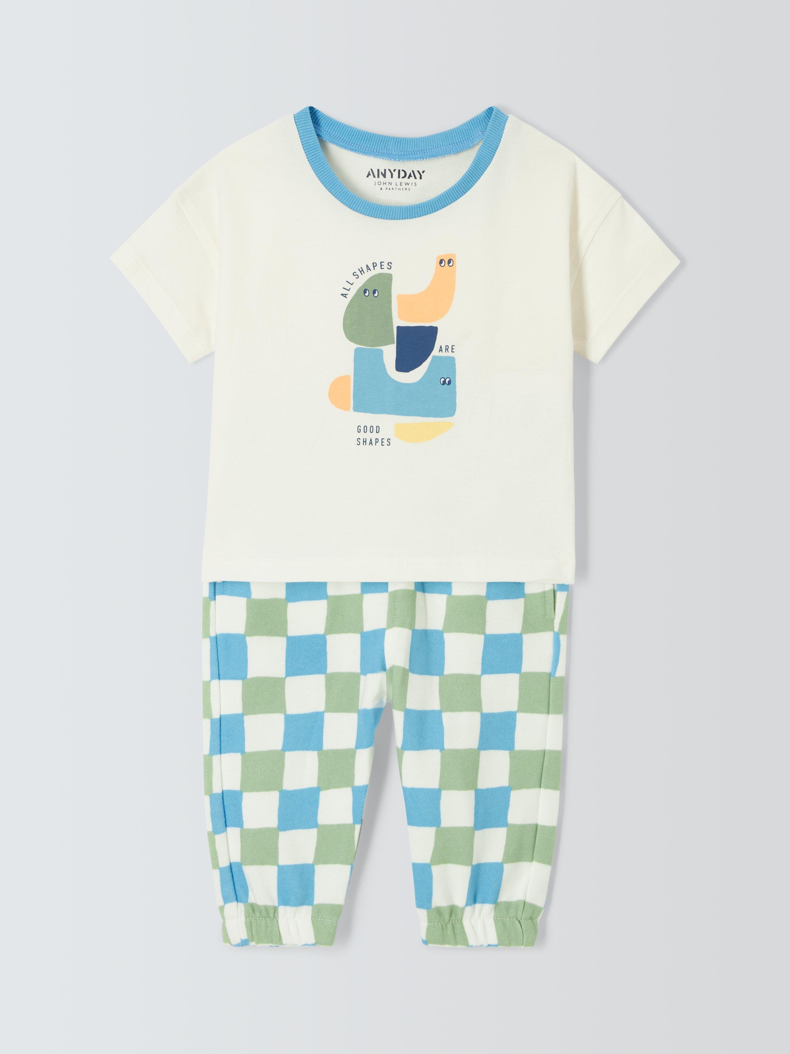 John Lewis ANYDAY Baby Shapes T-Shirt & Joggers Set, Multi