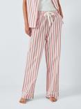 John Lewis Kora Stripe Pyjama Bottoms, Desert Rose