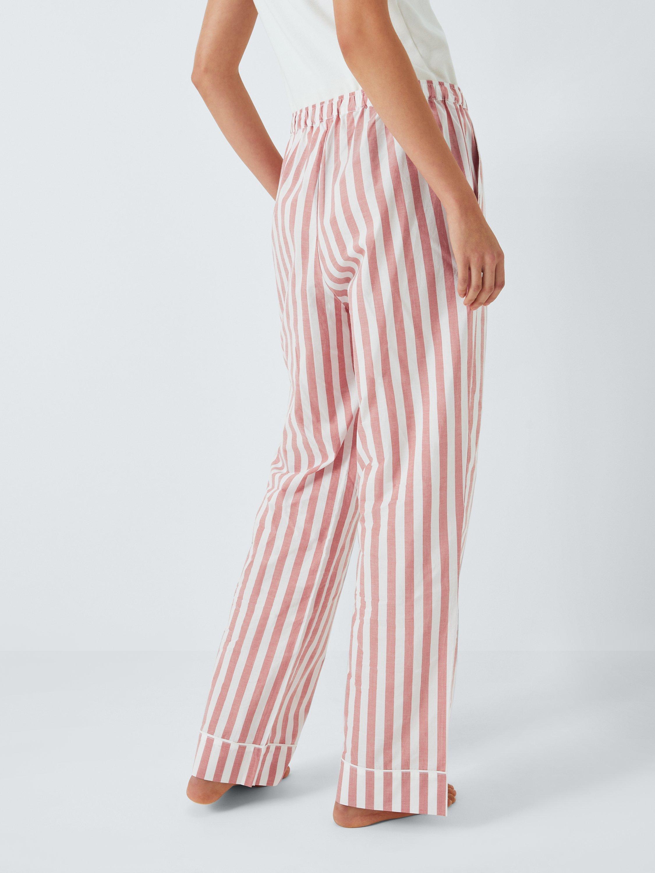 Product image 2 of 6, which shows John Lewis Kora Stripe Pyjama Bottoms, Desert Rose, 10