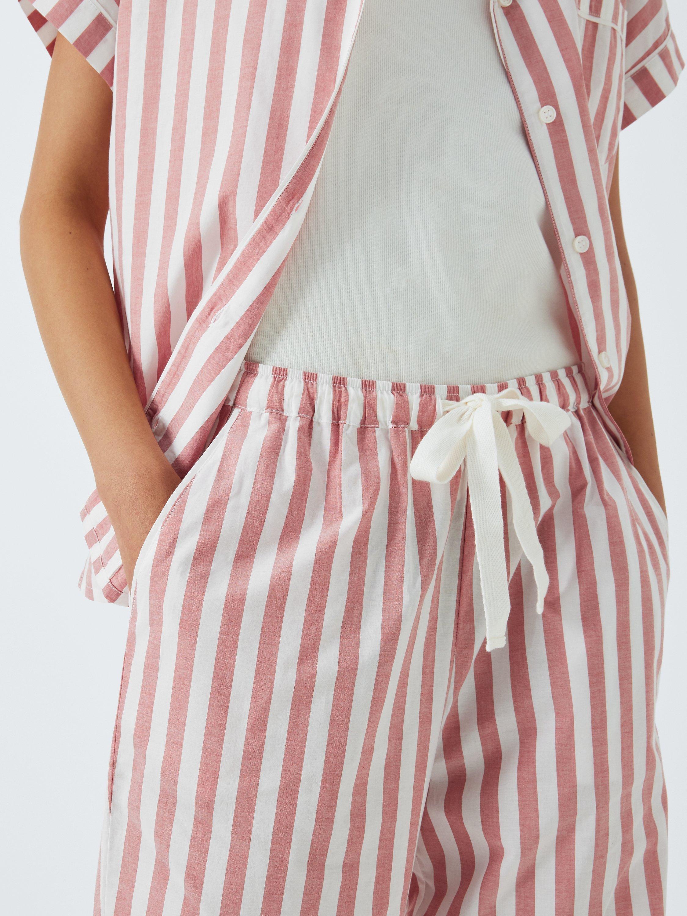 Product image 5 of 6, which shows John Lewis Kora Stripe Pyjama Bottoms, Desert Rose, 10