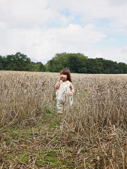 The Little Tailor Baby Soft & Comfy Sherpa Fleece Dungarees - view 2, Cream