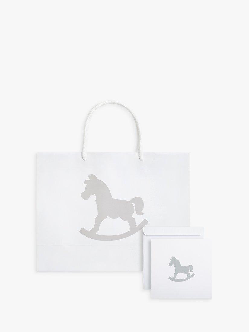 Product image 8 of 8, which shows The Little Tailor Baby Luxury 3 Piece Gift Set, Blue/White, 0-3 months