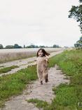 The Little Tailor Baby Soft & Comfy Sherpa Fleece Dungarees, Tan Brown