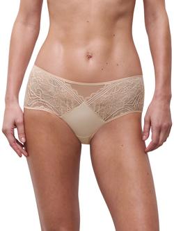 Chantelle Floral Touch Shorty Knickers, Golden Beige