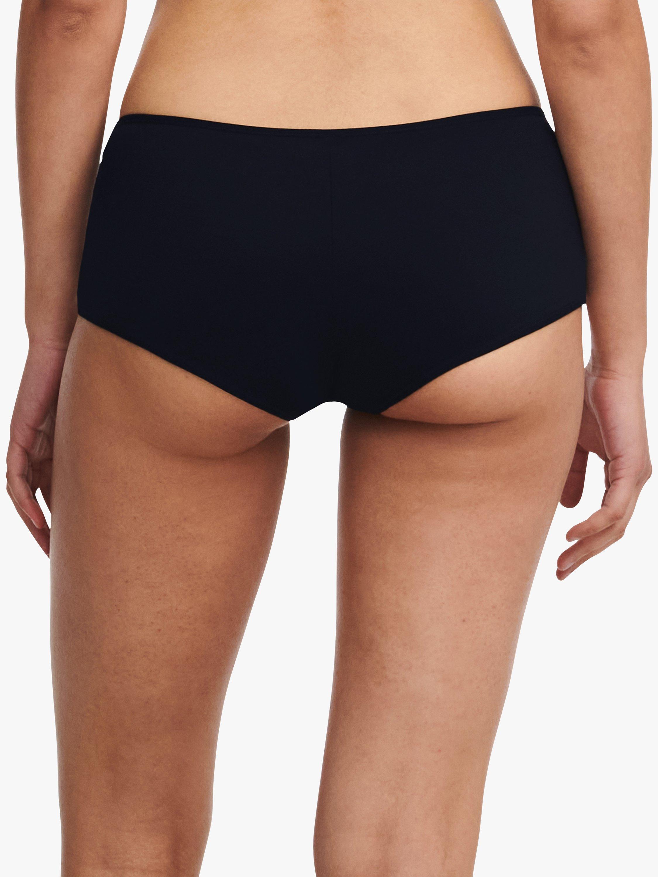 Product image 2 of 4, which shows Chantelle Floral Touch Shorty Knickers, Black, M