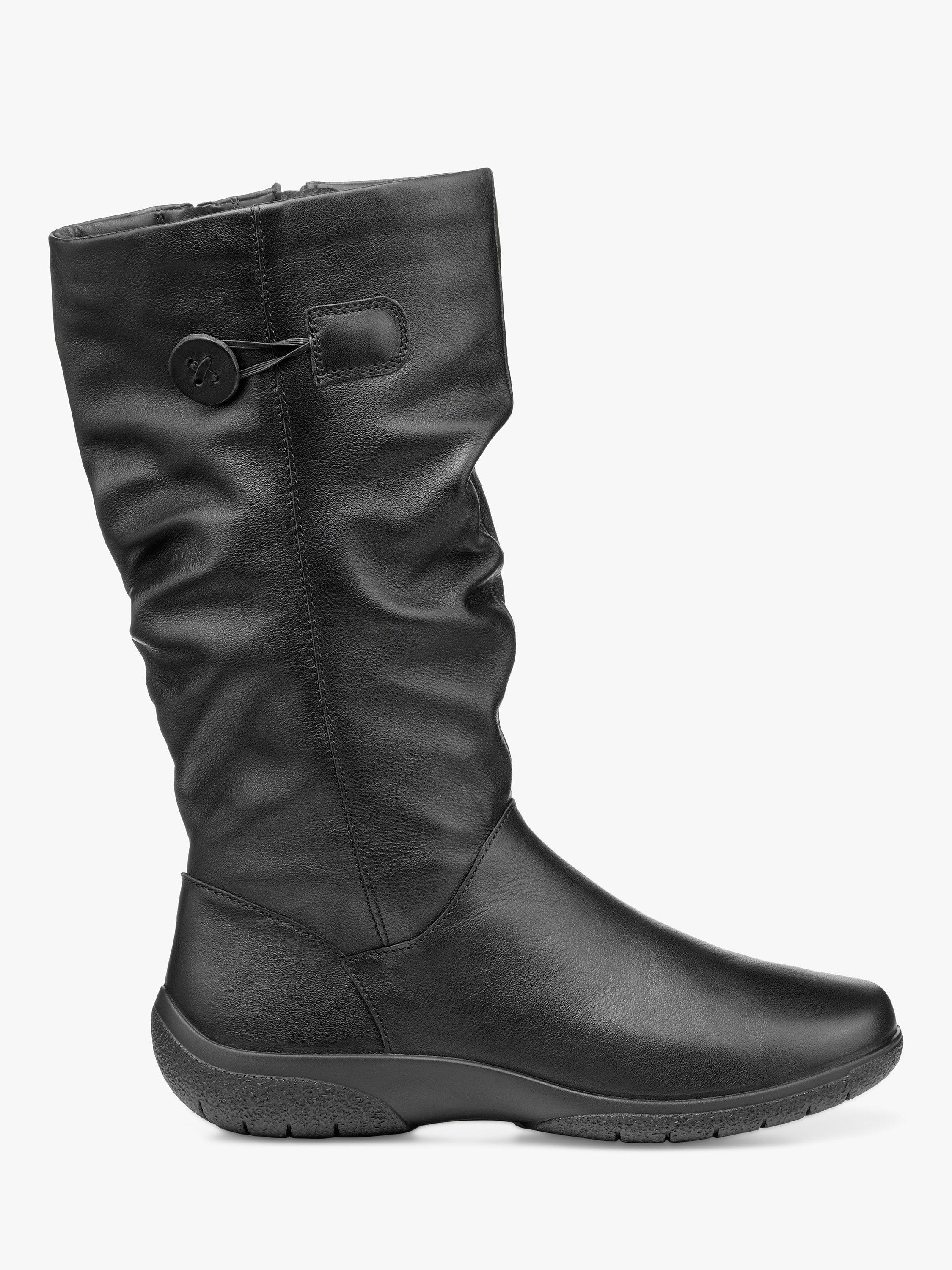 Product image 1 of 4, which shows Hotter Derrymore II Leather Mid-Calf Boots, Black, 6.5S