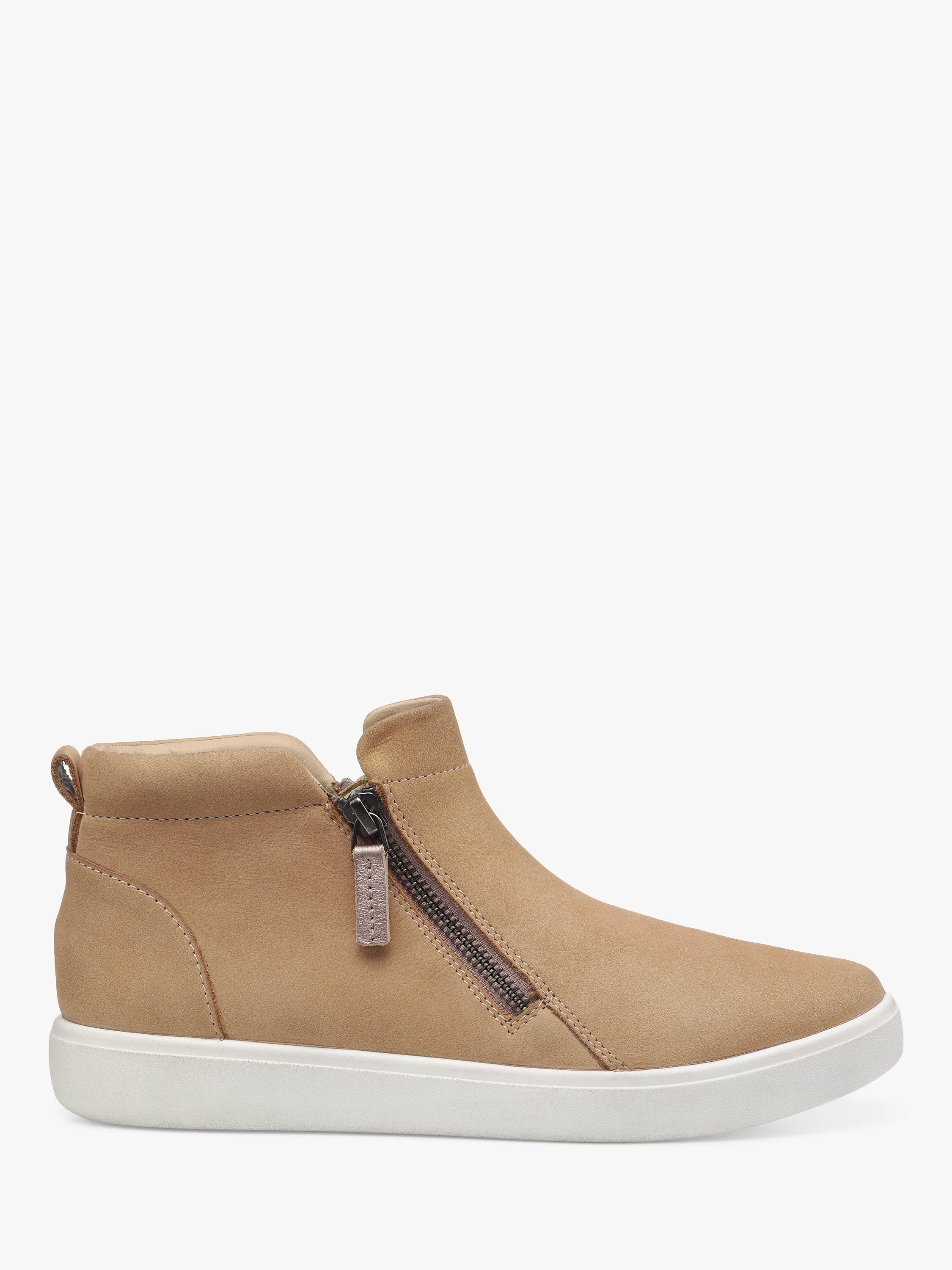 Hotter Jasmine Zipped Ankle Boots, Camel
