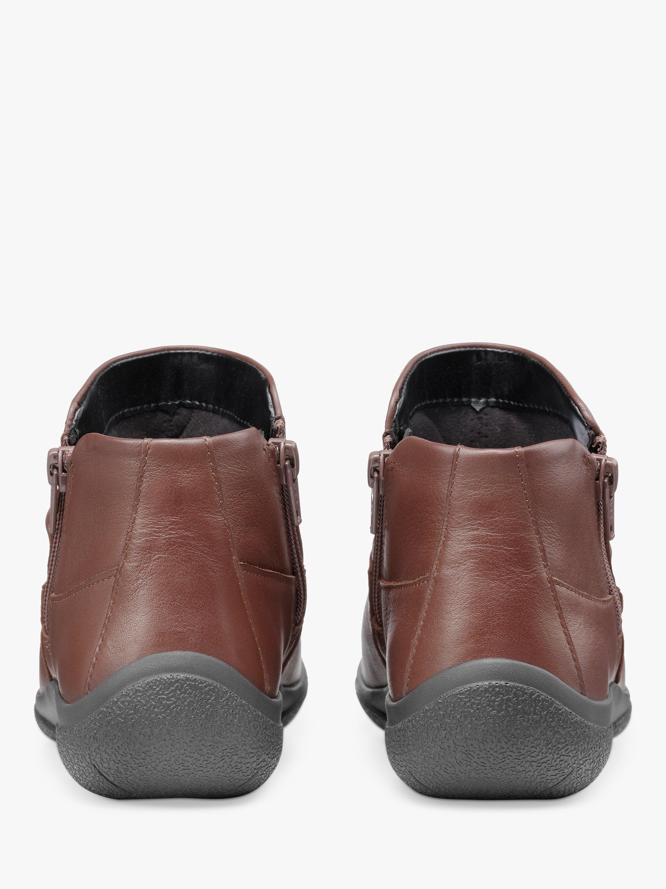 Product image 4 of 4, which shows Hotter Murmur Wide Fit Leather Ankle Boots, Walnut, 6.5W