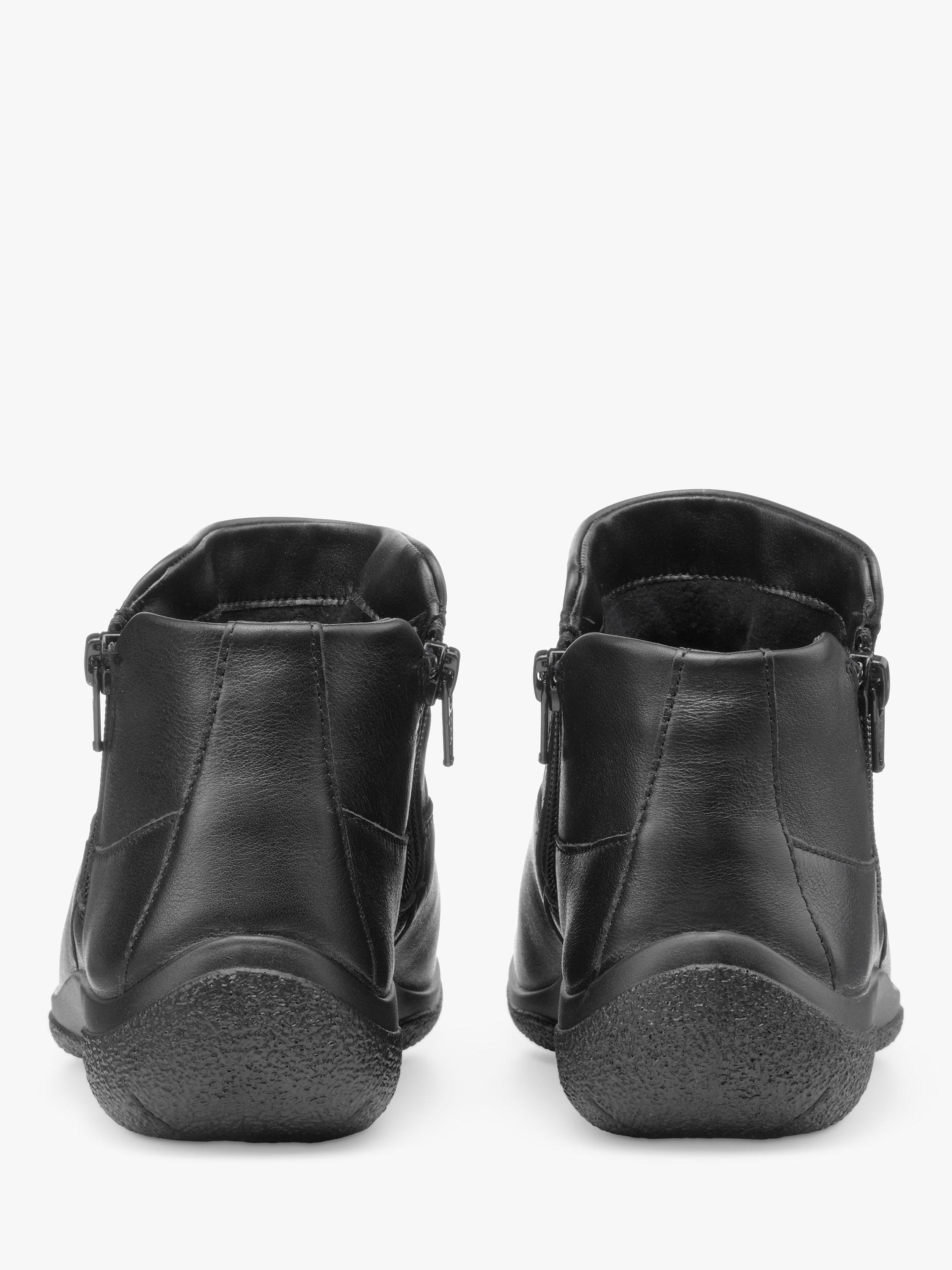 Product image 4 of 4, which shows Hotter Murmur Extra Wide Fit Leather Ankle Boots, Black, 8