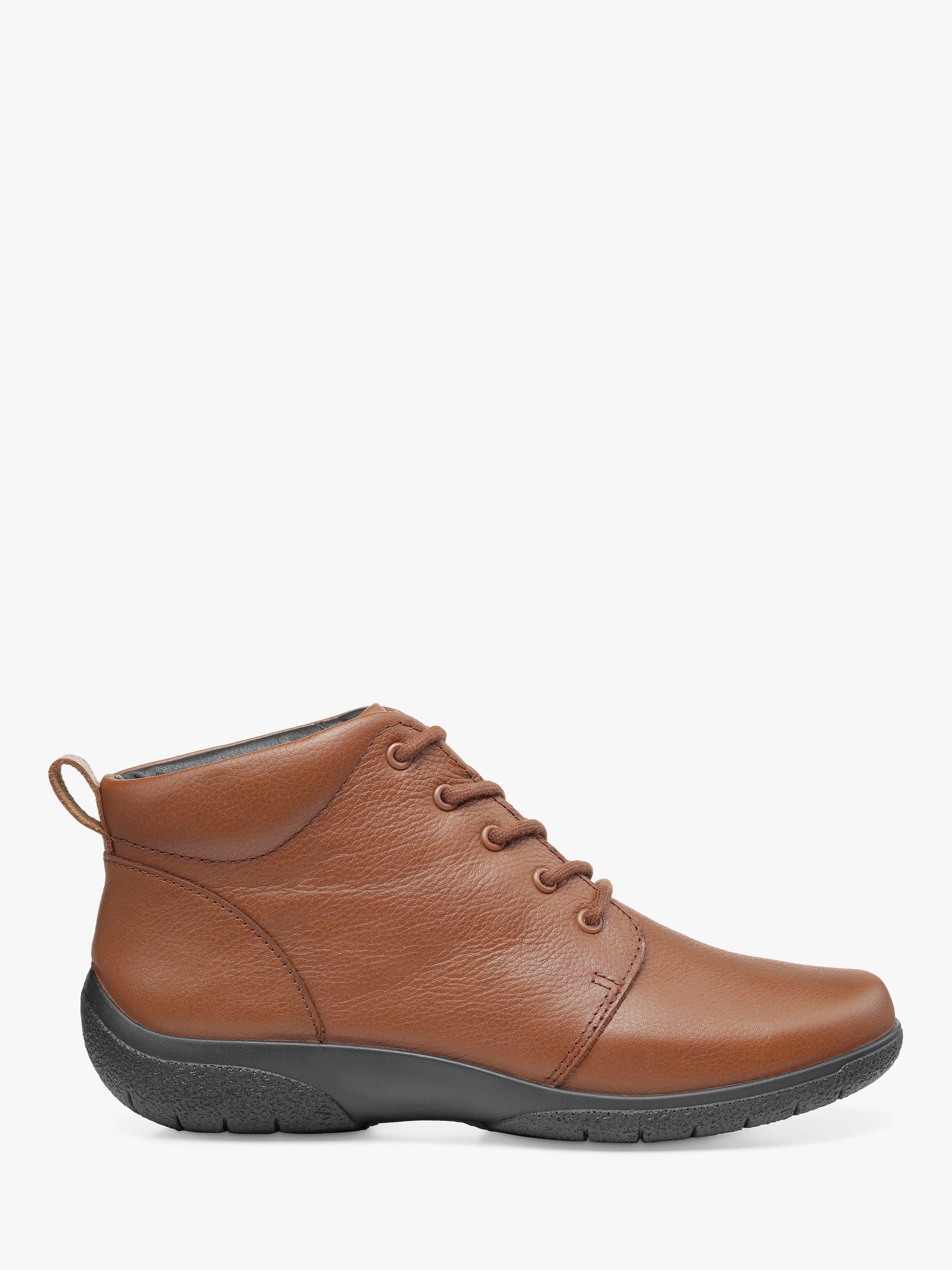 Hotter Ellery Leather Lace Up Ankle Boots, Rich Tan, 3.5S