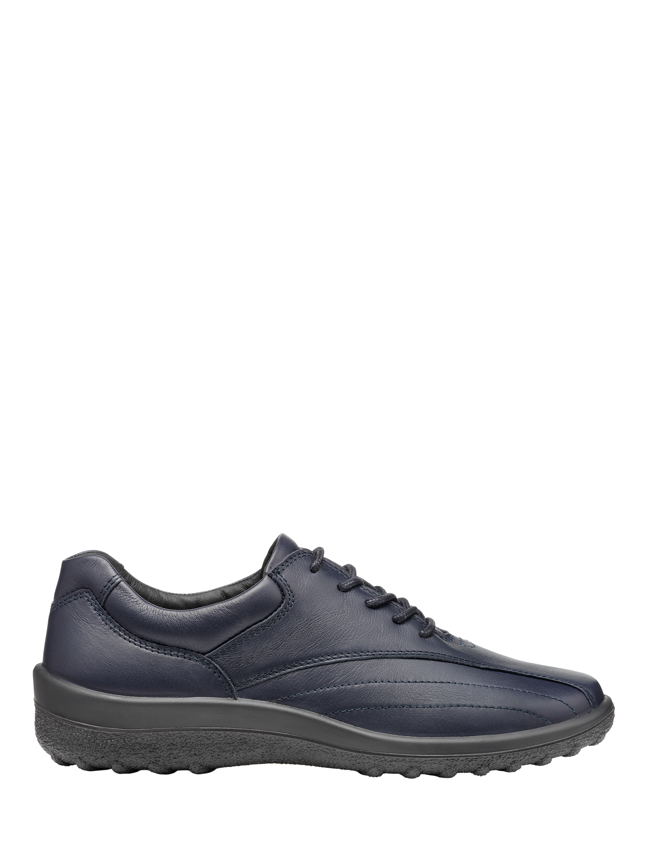 Hotter Tone II Wide Fit Classic Leather Bowling Style Shoes, Navy