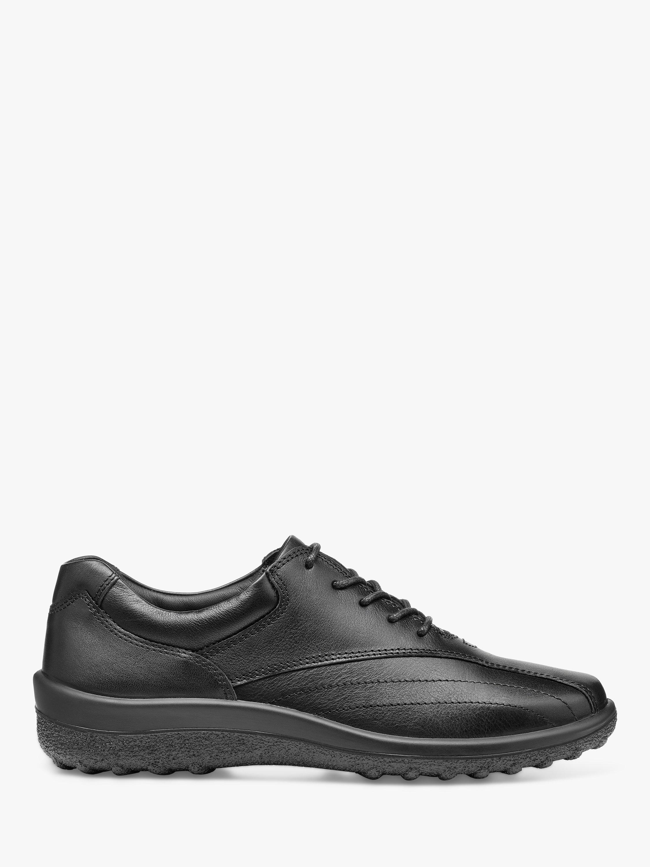 Hotter Tone II Classic Leather Bowling Style Shoes, Black, 8S