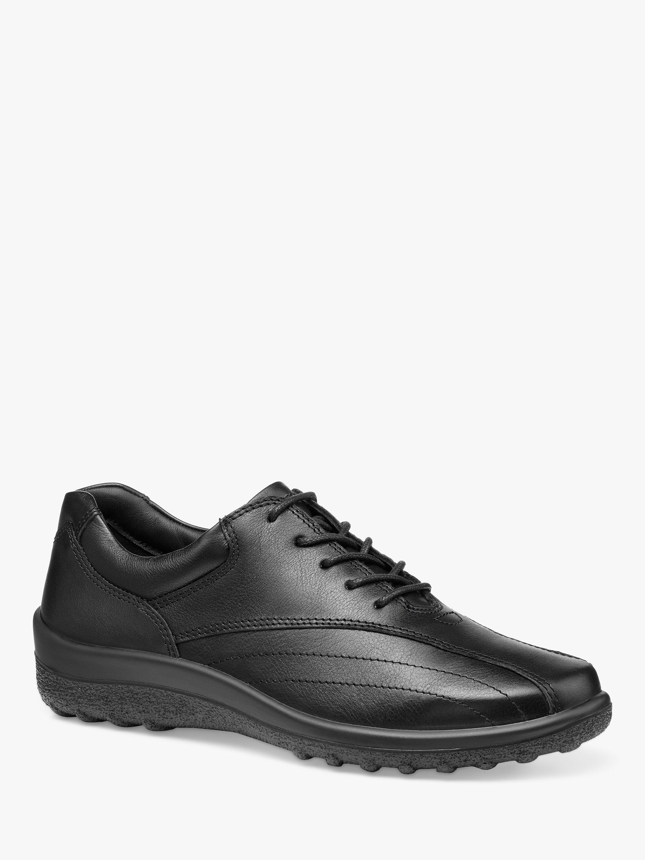 Hotter Tone II Classic Leather Bowling Style Shoes, Black, 8S