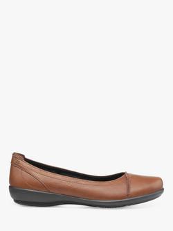 Hotter Robyn II Wide Fit Ballet Pumps, Rich Tan