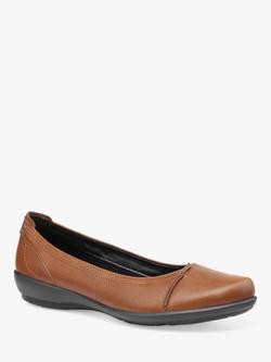 Hotter Robyn II Wide Fit Ballet Pumps - view 2, Rich Tan
