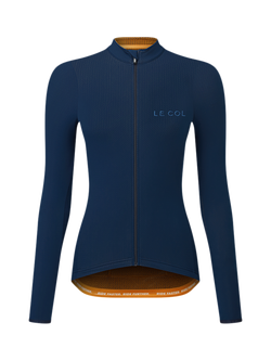 Le Col Hors Categorie Long Sleeve Jersey Top, Navy/Saffron, Navy/Saffron