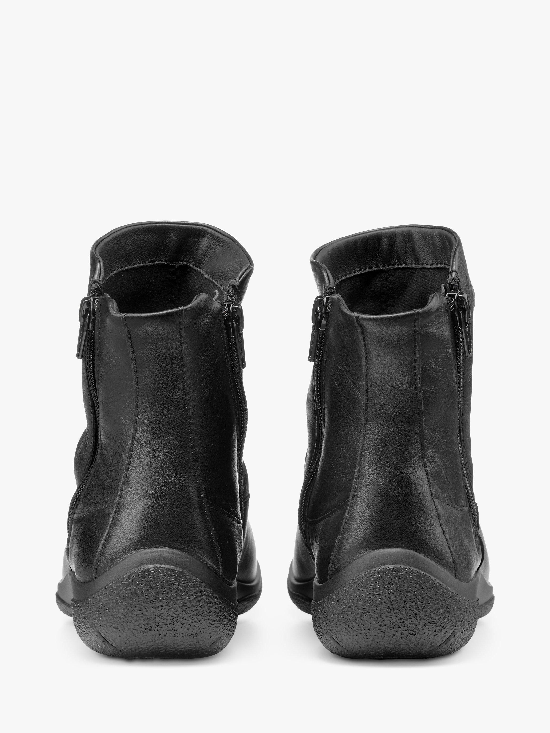 Hotter Whisper Extra Wide Fit Slouch Ankle Boots, Black, 6XW