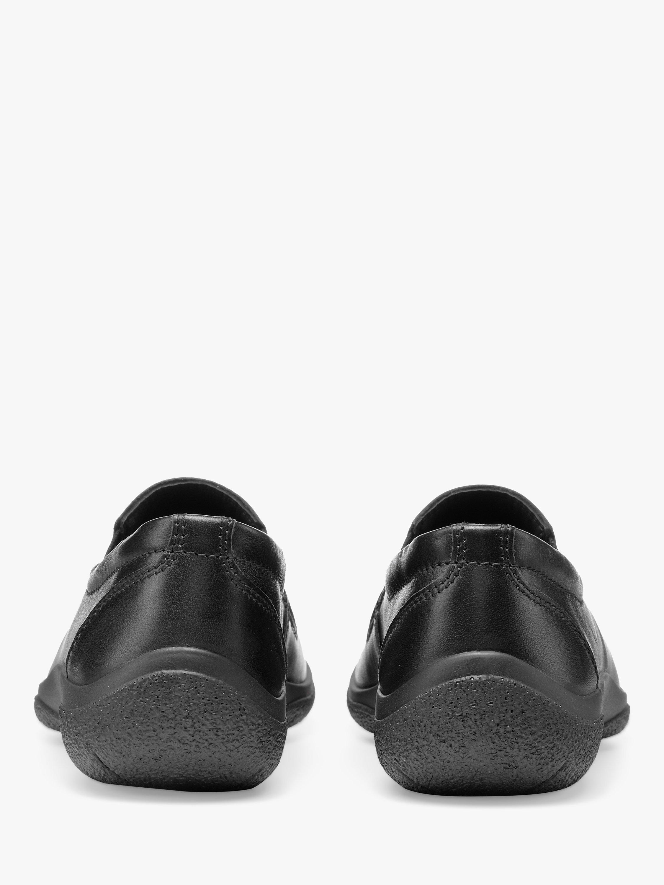 Product image 4 of 4, which shows Hotter Glove II Extra Wide Fit Leather Slip-On Shoes, Black, 4