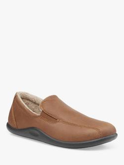 Hotter Relax Leather Slippers - view 2, Tan
