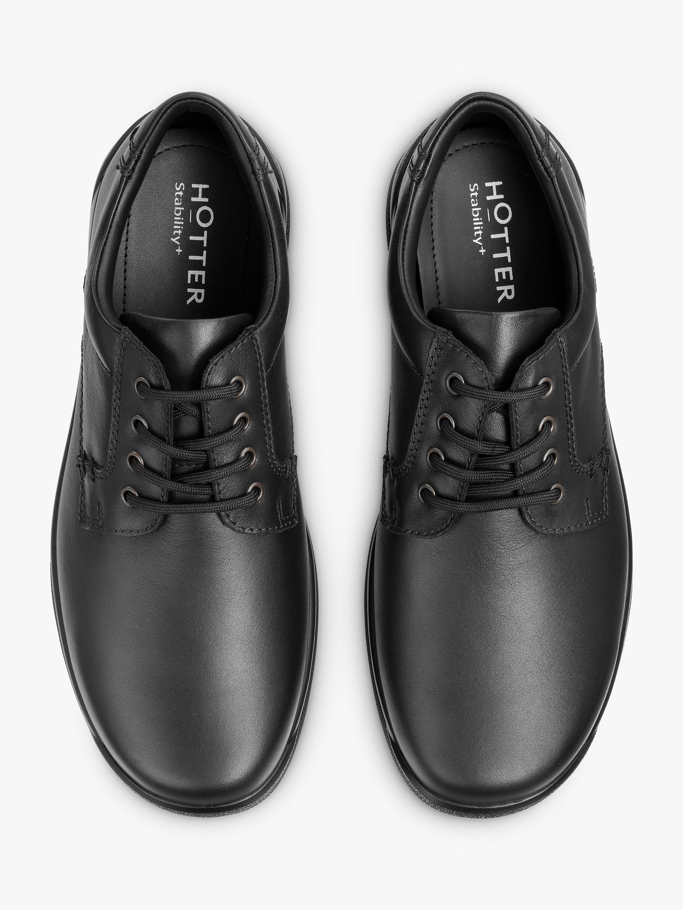 Hotter Burton II Classic Leather Lace-Up Derby Shoes, Black, 6S