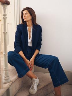 NRBY Ash Denim Wide Leg Jeans, Blue - view 2, Blue