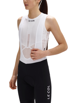 Le Col Unisex Pro Mesh Sleeveless Base Layer Cycling Top, White