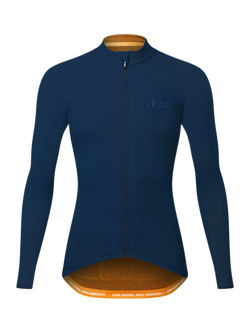 Le Col Hors Categorie Long Sleeve Jersey Top, Navy/Saffron, Navy/Saffron