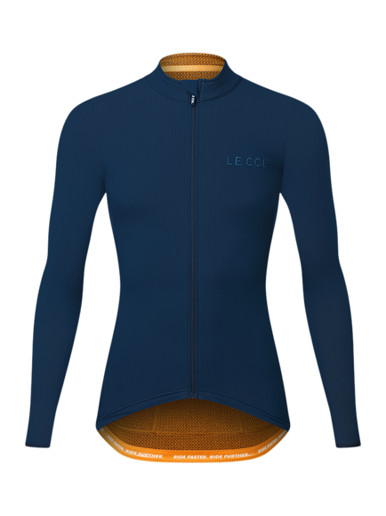Le Col Hors Categorie Long Sleeve Jersey Top, Navy/Saffron, Navy/Saffron