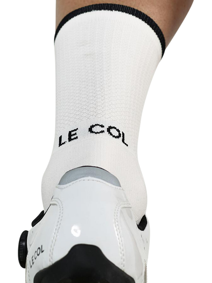 Le Col Cycling Socks - view 2, White/Black