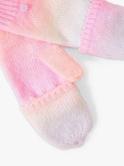Angels by Accessorize Kids' Wool Blend Rainbow Space Dye Gloves, Pink/Multi - view 2, Pink/Multi