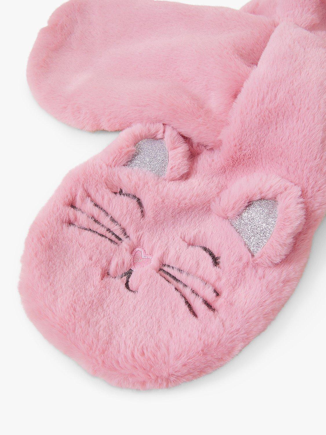 Product image 2 of 2, which shows Angels by Accessorize Kids' Fluffy Cat Scarf, Pink, One Size