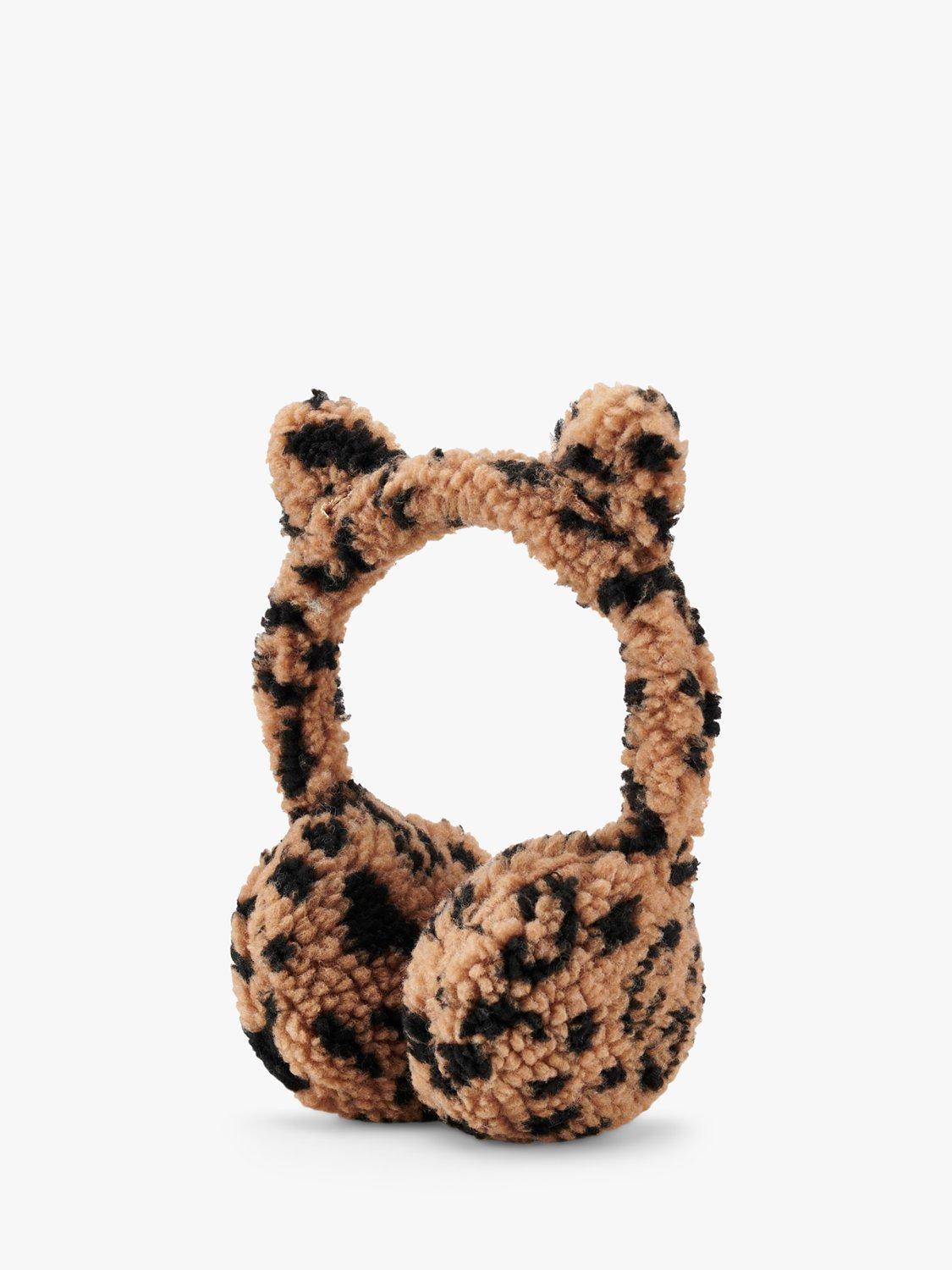 Product image 1 of 2, which shows Small Stuff Kids' Leopard Borg Ear Muffs, Brown/Multi, One Size