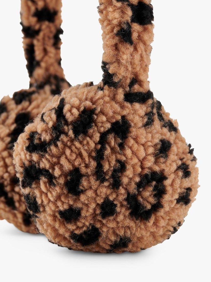 Product image 2 of 2, which shows Small Stuff Kids' Leopard Borg Ear Muffs, Brown/Multi, One Size